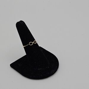 gold wash infinity ring size 6.75 stamped 925K